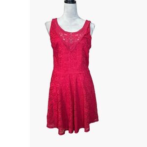 NWT by & by Juniors Size 13  Women Size 10 Fit Flare Dress V Neck Sleeveless‎